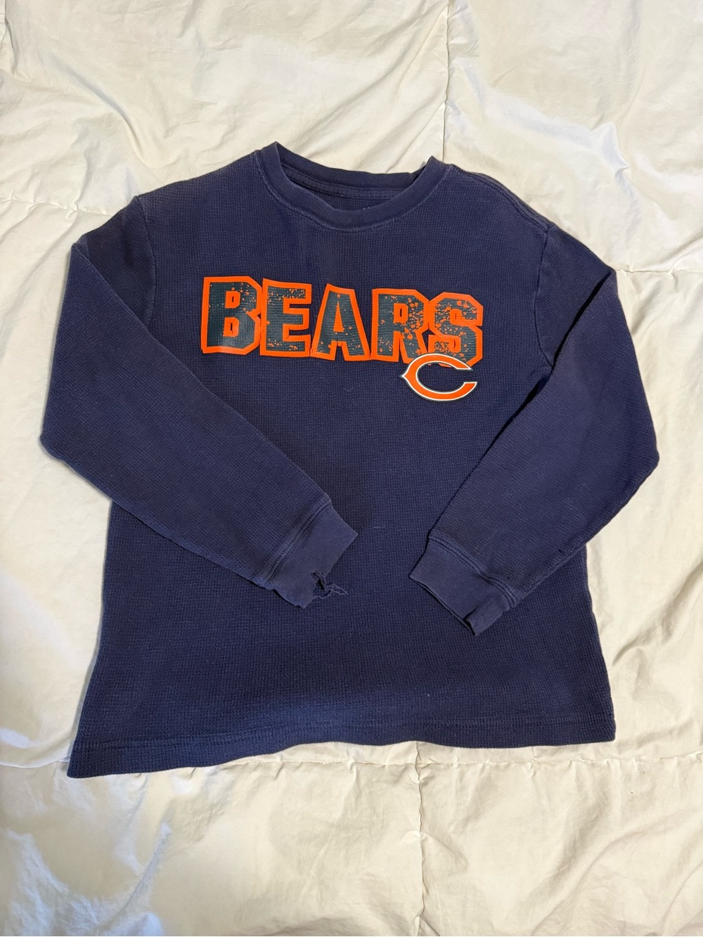 Kids Navy Bears Long-Sleeve Crewneck Shirt